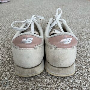 New Balance Cream and Pink Casual Sneakers